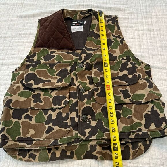 Redhead Bone Dry Vest Mens Medium Green Camo Corduroy Bird Hunt Game Pouch - Picture 5 of 5